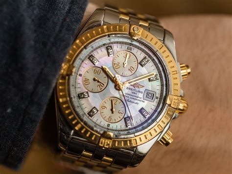 breitling chronomat evolution in 18k yellow gold|breitling super chronomat gold.